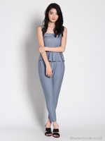 ぺプラムキャミセットアップ/ネイビー