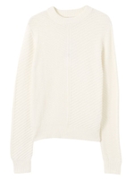 【O】アシメラインニットTOP/WHITE