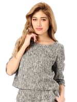 ツイードトップス/BEIGE