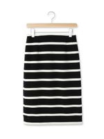 リップルボーダースカート/ブラック(319)