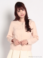 ロマンティックスカラップブルゾン/ピンク