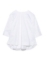 後ろスリット布帛プルオーバー/WHT