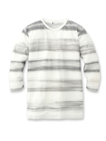 手描き風ボーダープルオーバー/グレー(312)