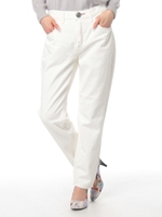 Leeデニムテーパードパンツ/White