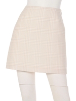 Mixパターン台形スカート/ベージュ