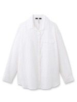 [L]綿麻フォレスタローンシャツ/ホワイト(001)