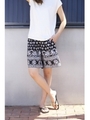 【AZUL by moussy】ANGIEネイティブ柄クロプトバギーパンツ/柄BLK