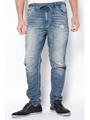 【WEB限定SALE 9/16 18:00?9/26 10:00】【AZUL by moussy】スキニードビーデニムパンツリメイクSW淡色/Stone Wash
