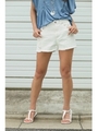 【AZUL by moussy】ハイウエストブロークンショートパンツ/WHT