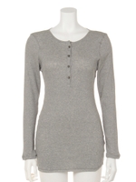 【Casual】オーガニックコットンテレコヘンリーネックL/Stee/オフホワイト