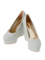 デニムウェッジパンプス/INDIGO