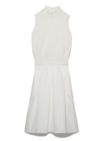 ノースリニットコンビワンピース/WHT