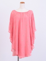 ビーチ刺繍ミニワンピース/オフホワイト