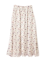 フラワーシフォンマキシスカート/ホワイト(030)