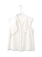 フリルスキッパーブラウス/オフホワイト(003)