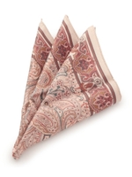 更紗プリントポケットチーフ/ブルー(192)