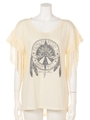 Fringe Feather Tee/BLK