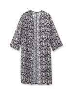 Le Vernis アート柄ロングカーディガン/ブラック(119)