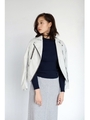 【AZUL by moussy】合皮Wライダースジャケット II/WHT