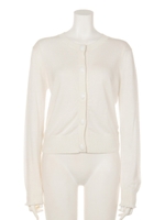 【Auntie Rosa】ビジュボタンフリフリカーディガン/WHT