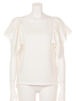 【COUPLES】袖タックフリルスリーブT/BLUE DK