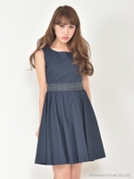 ウエストレースワンピース/オフホワイト