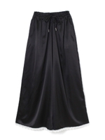 サテンパジャマパンツ/ブラック