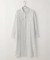 シャツワンピース（無地/ストライプ）