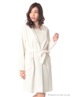 フード付きコーディガン/ホワイト