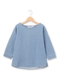 ミニ裏毛デニムカットソー/ブルー(092)