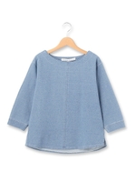 ミニ裏毛デニムカットソー/ブルー(092)