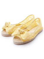 レースエスパドリーユシューズ/イエロー