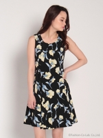 花柄フレアワンピ/オフホワイト