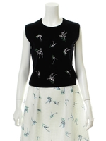 刺繍ノースリプルオーバー/オフホワイト