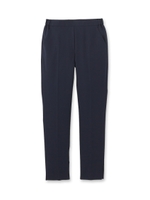 裾スリットセンタープレスギャザーパンツ/ネイビー(093)