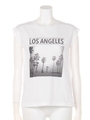 LAルーズスリーブTシャツ/WHITE