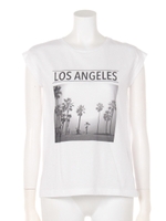 LAルーズスリーブTシャツ/WHITE