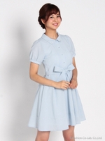 プリプリレディーシャツワンピース/ライトブルー
