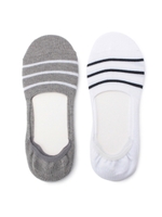 ライン入りカバーソックス/ホワイト(001)