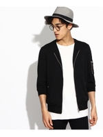 七分袖ポンチジャージMA-1/ネイビー(093)