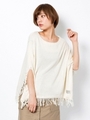 KNIT PONCHO/ブラック