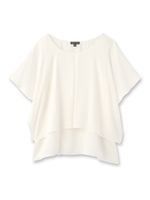 [L]タックデザインティアードブラウス/ライトグレー(011)