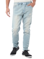 【AZUL by moussy】スキニードビーデニムパンツクラッシュBW/BleachWash