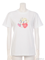 くまハートプリントTシャツ/白