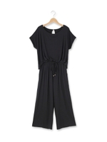 ラウンドネックガウチョサロペット/ダークブラウン(043)