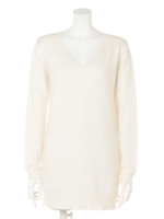 【Auntie Rosa】Vネットアンゴラニット/WHT