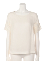 【Marie Hill】袖リボンブラウス/ホワイト