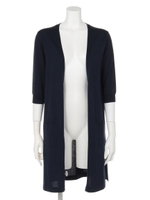 スリットレースロングカーディガン/ネイビー