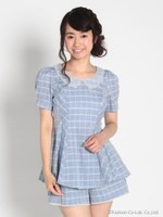 チェック柄セットアップ/コン