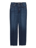 ハイウエストセンタープレスパンツ/BLU